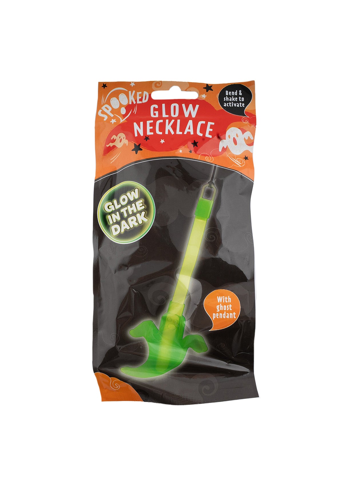 Glow-In-The-Dark Ghost Pendant Necklace