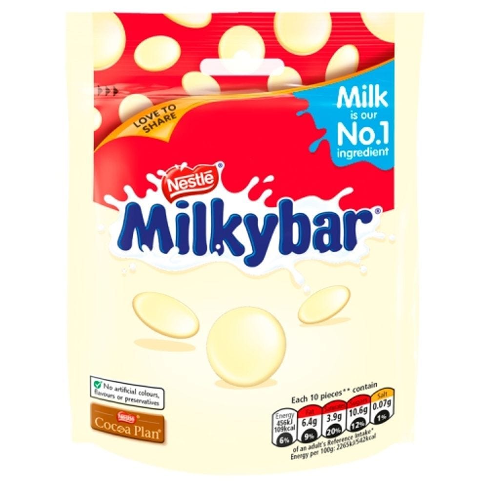 Milkybar White Chocolate Giant Buttons, 80g