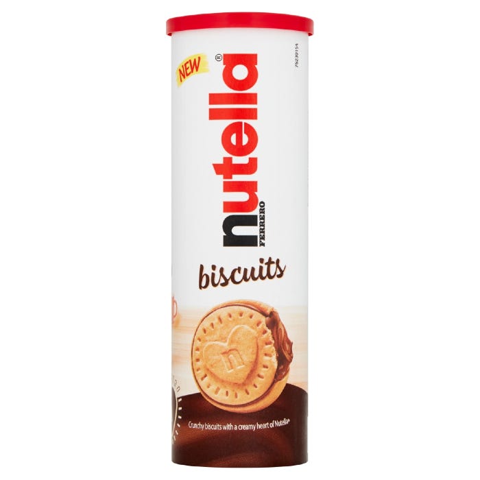 Nutella Biscuits Tube, 166g (Pack of 12)