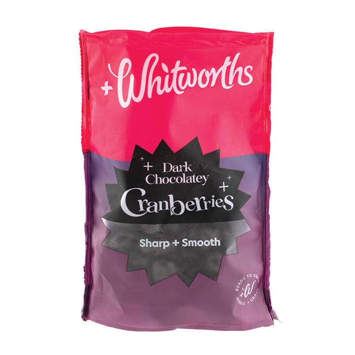 Whitworths Dark Chocolatey Cranberries, 110g