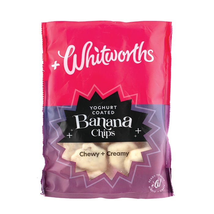 Whitworths Yoghurt Coated Banana Chips, 115g