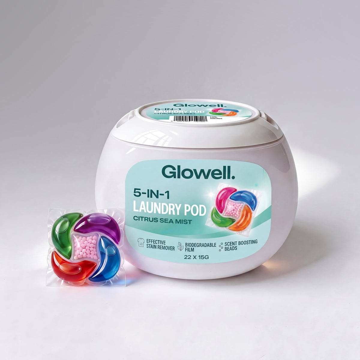 Glowell 5-in-1 Laundry Pods - Citrus Sea Mist
