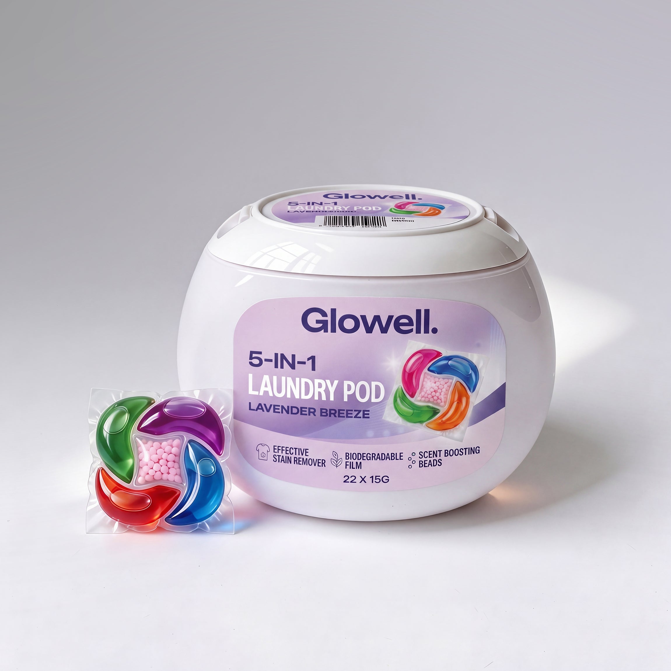 Glowell 5-in-1 Laundry Pods - Lavender Breeze