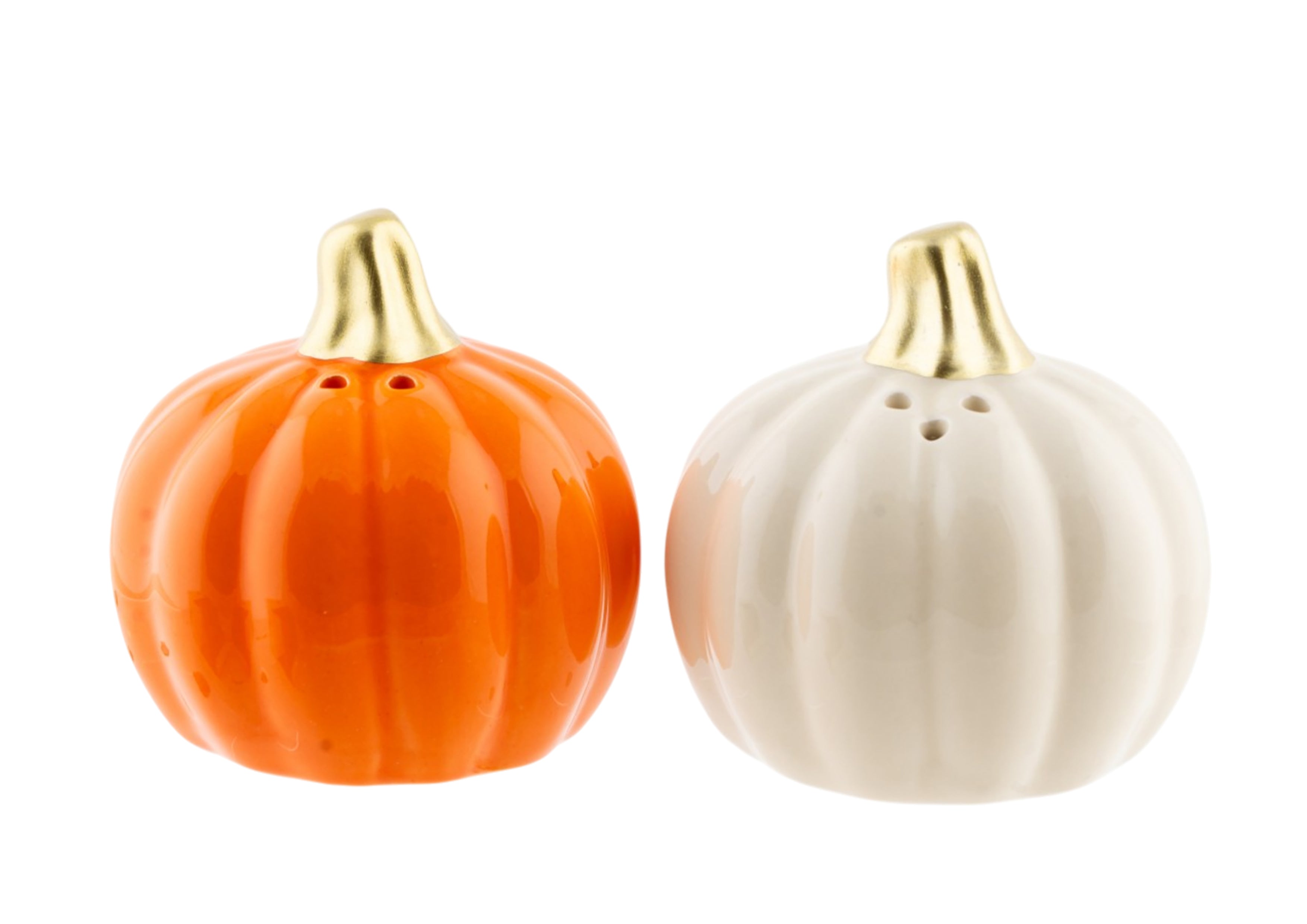 Ceramic Pumpkin Salt & Pepper Shakers 2 Assorted